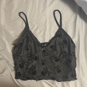 ROMWE Black and Gray Camisole
